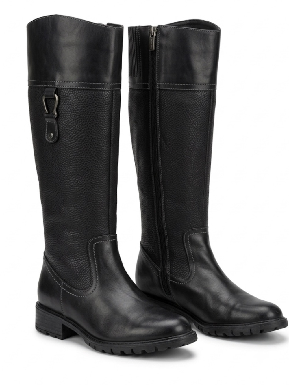 Blondo Vida Black Leather Waterproof Riding Boots